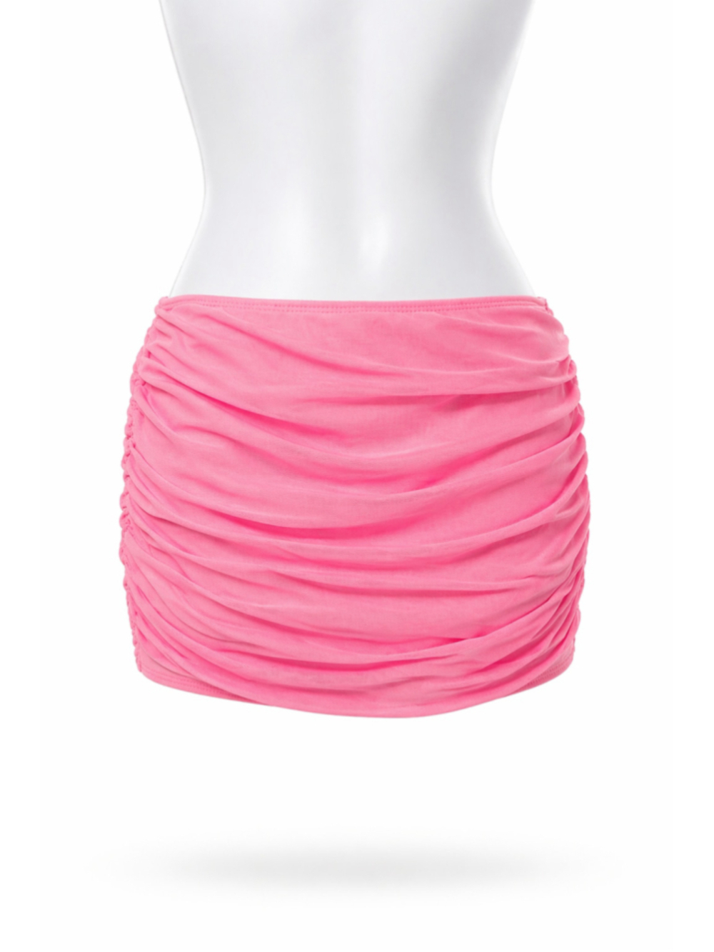 SHEIN Women's Small Pink Ruched Mesh Mini Skort Skirt Shorts NWT